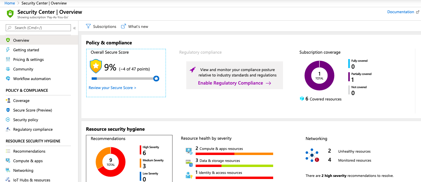 Azure Security Center | Kamal’s Tech Blog